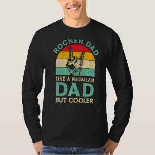 T-shirt Mens Drôle Fête des pères Rocker Papa Pour Rock Pl