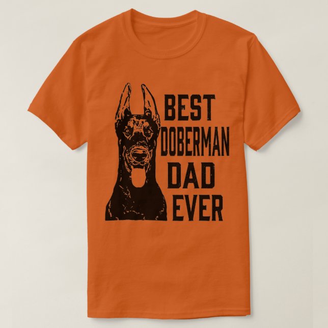 T-shirt Mens Drôle Meilleur Doberman Chien Papa Jamais Fêt (Design devant)