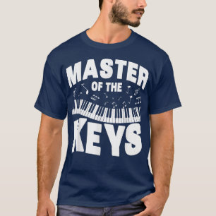 T-shirt Mens Drôle Musique Amoureux Piano Maître Des Clés