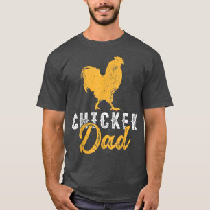 T-shirt Mens Drôle Producteur de poulet Retro Meilleur pap