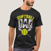 Mens Drôle Softball Papa Équipe Sports Vintage Sof