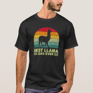 T-shirt Mens Drôle Vintage Best Llama Papa Jamais père s D