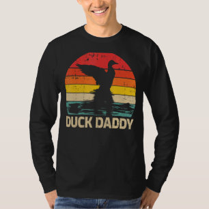 T-shirt Mens Duck Vintage Retro Duck Daddy Fête des pères
