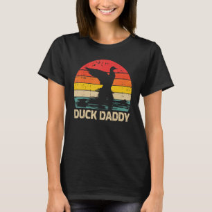 T-shirt Mens Duck Vintage Retro Duck Daddy Fête des pères