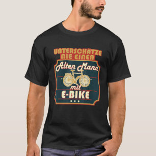 T-shirt Mens E Vélo Vieux Homme Amusant Dire, Vélo Électri