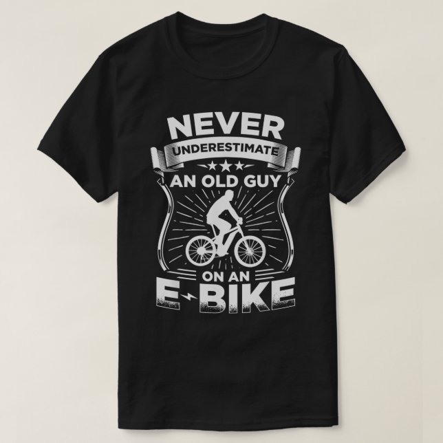 T-shirt Mens Electric Mountain Bike Papa Ébike Grand-père  (Design devant)