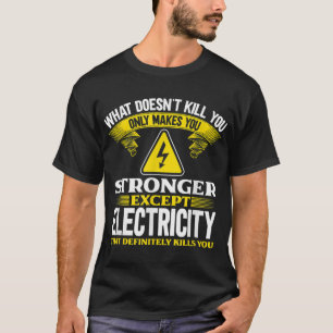 T-shirt Mens Electricician Electrician Funny Lineman