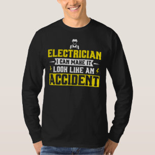 T-shirt Mens Électricien Je Peux Le Faire Ressembler À Un