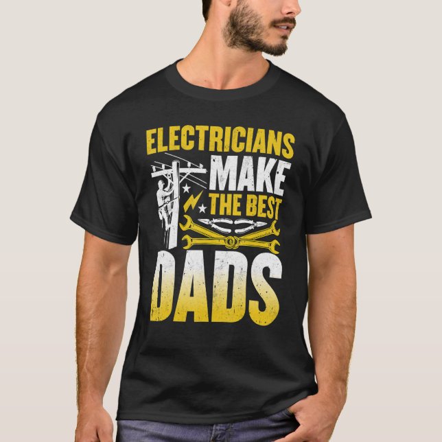T-shirt Mens Electriciens faire les meilleurs papas Wirema (Devant)