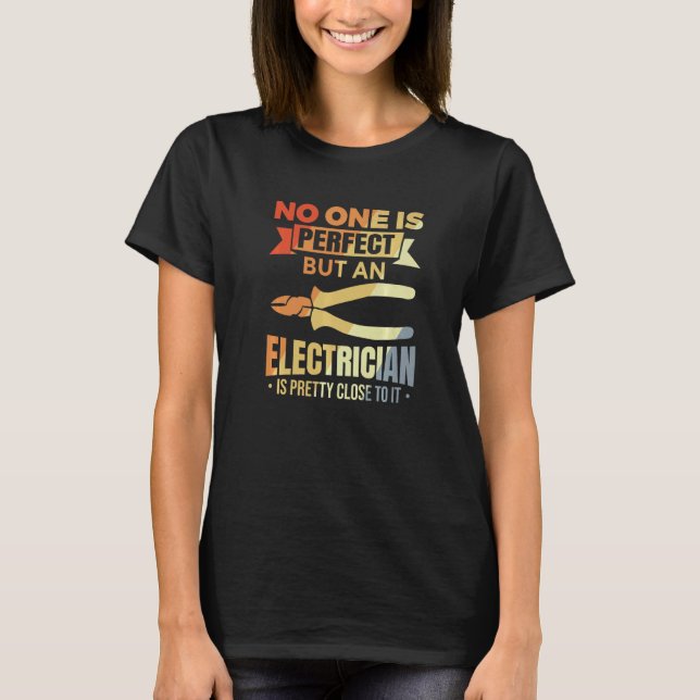 T-shirt Mens  Electronics Technician Joke for Electricians (Devant)