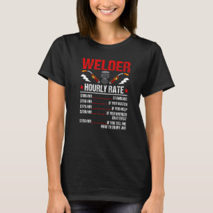 T-shirt Mens en détresse Retro Welder Taux horaire Soudage