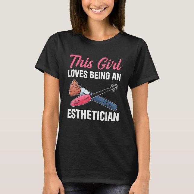 T-shirt Mens Esthetician Beautician Cosmetologist Skin The (Devant)