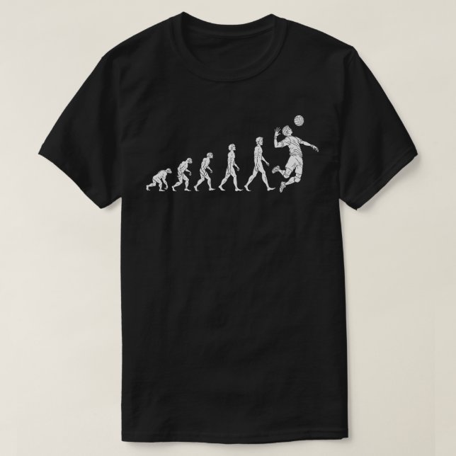 T-shirt Mens Evolution Volleyball Grands Cadeaux Hommes Fe (Design devant)