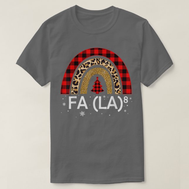 T-shirt Mens Fa(la)8 Léopard Rouge Plaid Boho Rainbow Chri (Design devant)