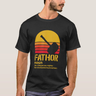 T-shirt Mens Fa Thor Comme Papa Juste Beaucoup Plus puissa