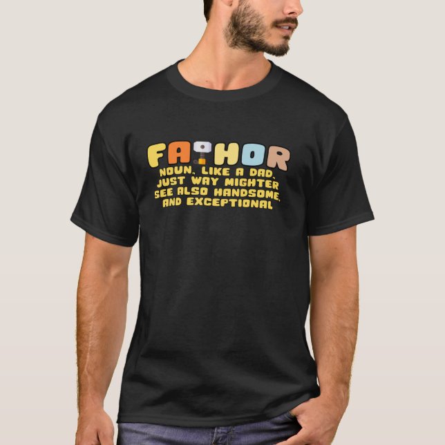 T-shirt Mens Fa Thor Funny Vikings Cadeau de fête des père (Devant)