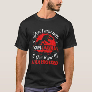 T-shirt Mens Famille Correspondante Père célibataire Dinos
