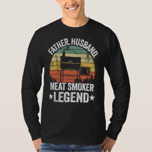 T-shirt Mens Father Husband Meat Smoker Legend Grilling Da