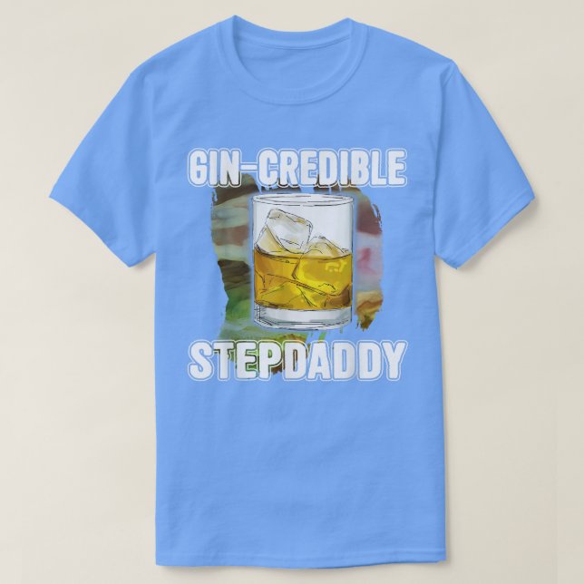 T-shirt Mens Fathers Day Gift Tee GinCredibile Stepdaddy F (Design devant)