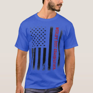 T-shirt Mens Fathers Day Gift Tee  World's Best Grandfathe