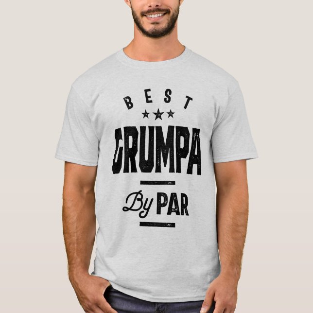 T-shirt Mens Fête des pères Best Grumpa By Par Funny Golf (Devant)