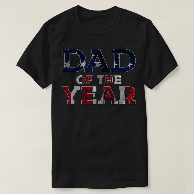 T-shirt Mens FÊTE DES PÈRES DAD DE L'ANNÉE (Design devant)