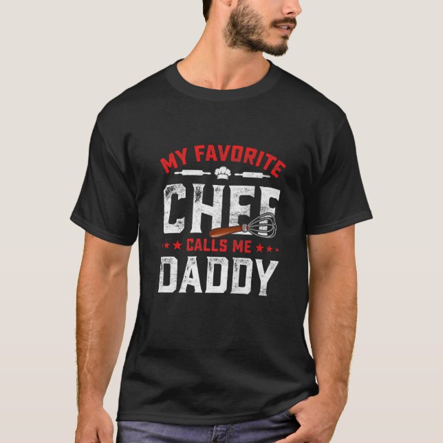 T-shirt Mens Fête des pères Mon Chef Préféré M'Appelle Pap (Devant)