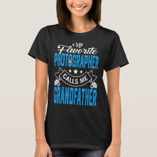 T-shirt Mens Fête des pères Mon photographe favori appelle