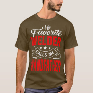 T-shirt Mens Fête des pères Mon Soudeur Favori M'Appelle G
