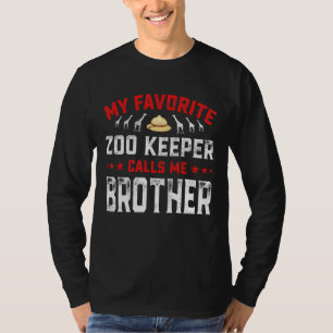 T-shirt Mens Fête des pères My Favori Zoo Keeper M'appelle