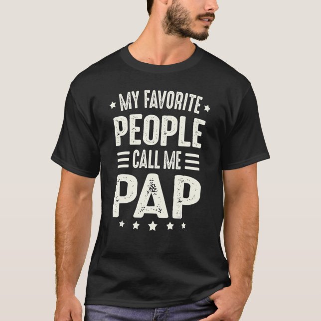 T-shirt Mens Fête des pères Pap Pour Hommes Mes Personnes  (Devant)