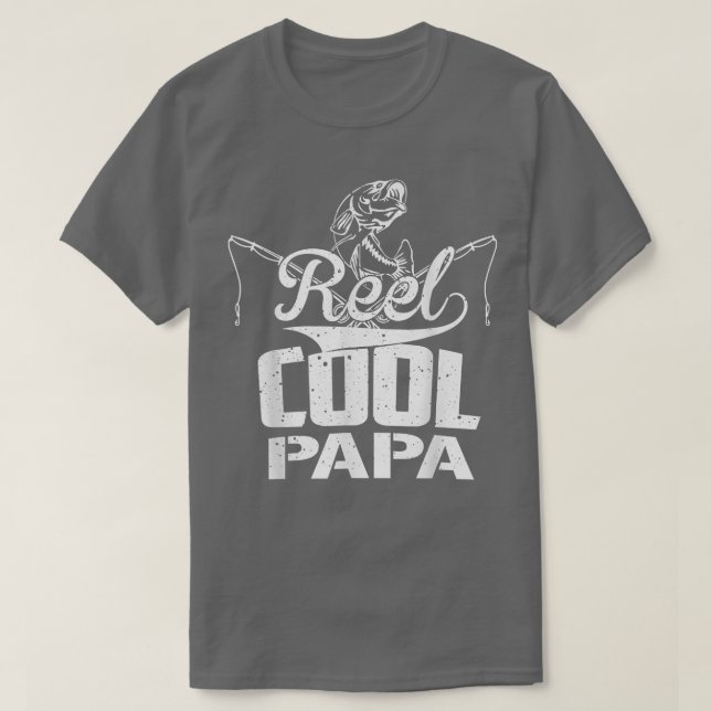 T-shirt Mens Fête des pères Reel Cool Papa Pêche Papa Cade (Design devant)