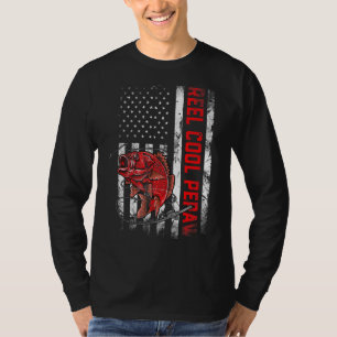 T-shirt Mens Fête des pères Reel Cool Pepaw Fish American 
