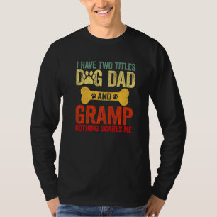 T-shirt Mens Fête des pères Retro J'ai deux titres Chien P