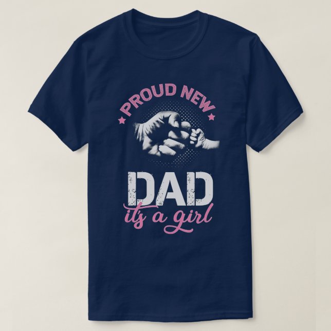 T-shirt Mens Fière Nouveau Papa C'est une fille promu à pa (Design devant)