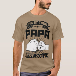 T-shirt Mens First time Papa est