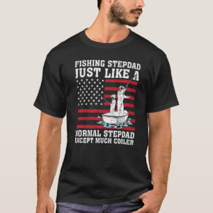 T-shirt Mens Fishing Stepdad Comme Un Stepdad Fa Stepdad N