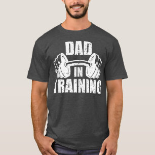 T-shirt Mens Fitness Funny Dad in Training New Daddy Gym P