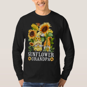 T-shirt Mens Floral Tournesol Gnome Montre Amour Et Coeur