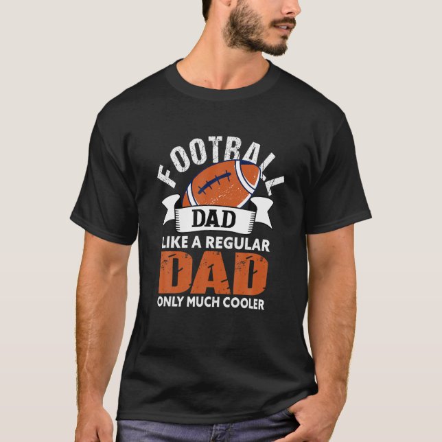 T-shirt Mens Football Papa Drôle Papa Américain Football T (Devant)