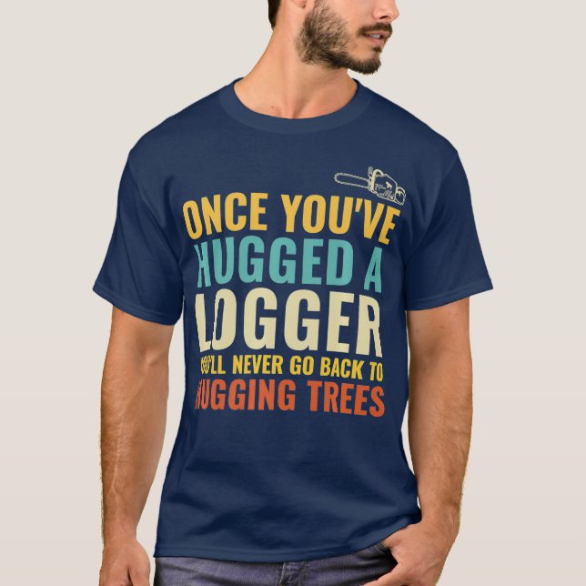 T-shirt Mens Foresterie forestière Logger Premium (Devant)
