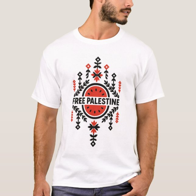 T-shirt Men's Free Palestine (Devant)