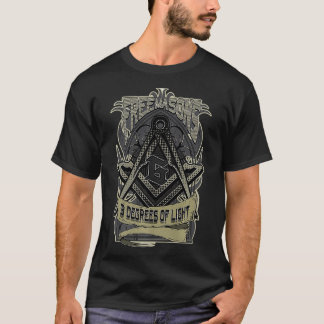 T-shirt Mens FREEMASON 3 DEGRÉS DE LUMIÈRE FRÈRE DE