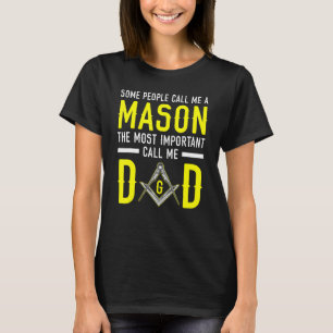 T-shirt Mens Freemason Papa Masonic Fraternal Freemasoney