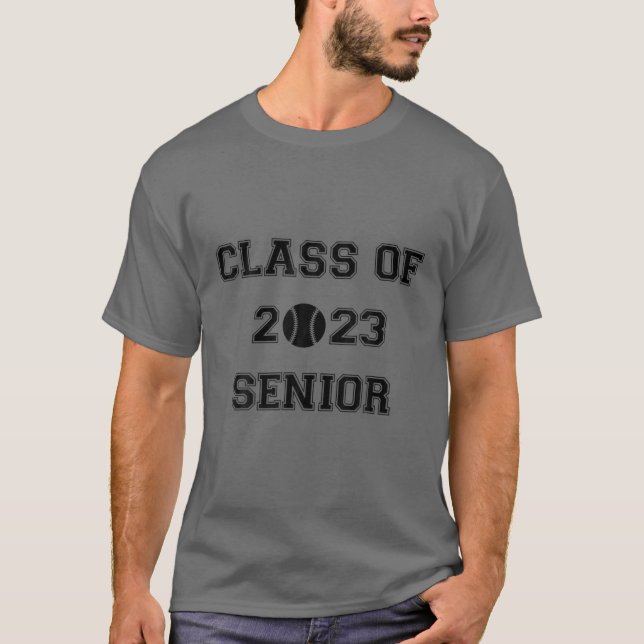 T-shirt Mens FUN CLASS OF 2023 SENIOR HIGH SCHOOL BASEBALL (Devant)