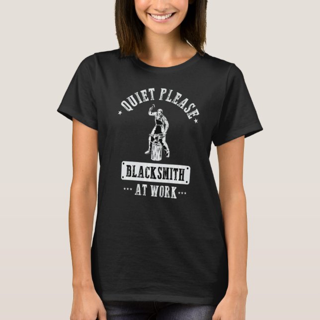 T-shirt Mens Fun Patriotique American Blacksmith Forge Ham (Devant)