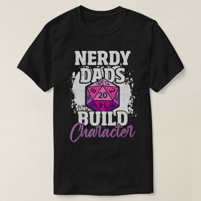 T-shirt Mens Fun Rôle Jeu Papa Citer Nerdy Dads Bu (Design devant)
