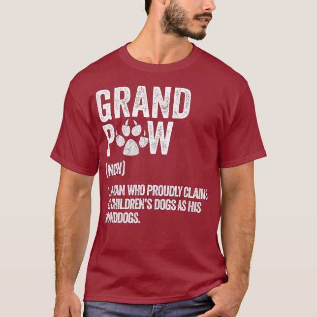 T-shirt Mens Funky Meilleur Chien Grand-Père Jamais Grand- (Devant)