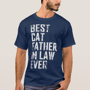 T-shirt Mens Funky Père Day Meilleur Chat Père En Droit Ja