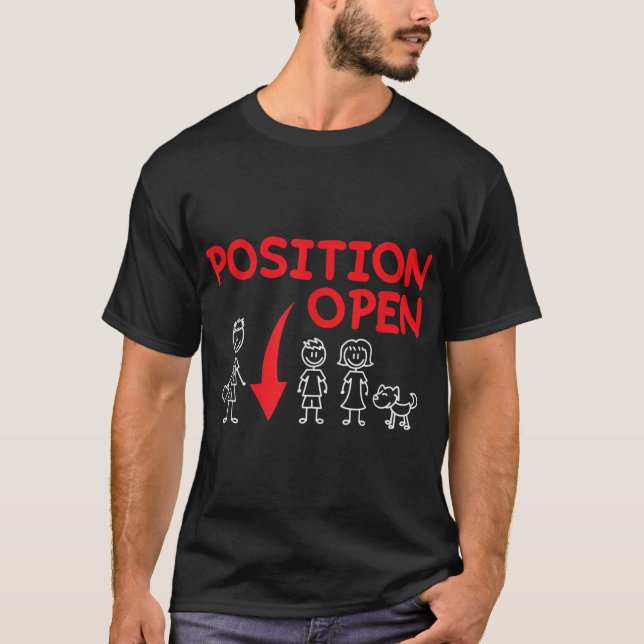 T-shirt Mens Funky Single Papa Family Position Open (Devant)